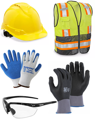 PPE BUNDLE (HARD HAT, SAFETY VEST, FUELING/CHAINING GLOVES AND SAFETY GLASSES)
