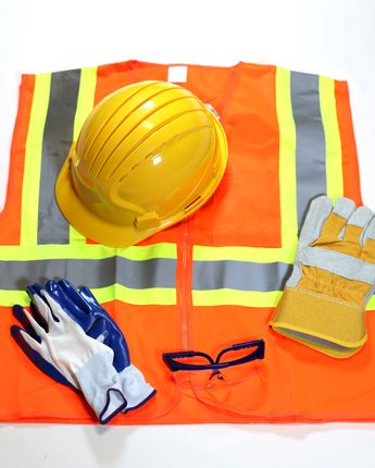 PPE BUNDLE (HARD HAT, SAFETY VEST, FUELING/CHAINING GLOVES AND SAFETY GLASSES)